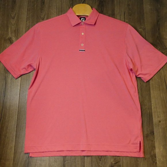 FootJoy Golf Polo Shirt Solid Pink Men's XXL Santa Ana Country Club Embroidery - Picture 5 of 6